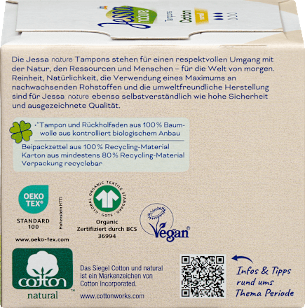 Tampons Cotton Normal nature Jessa