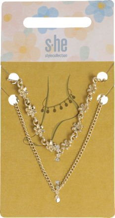 Fußkette-Set gold mit Blumen s-he stylecollection