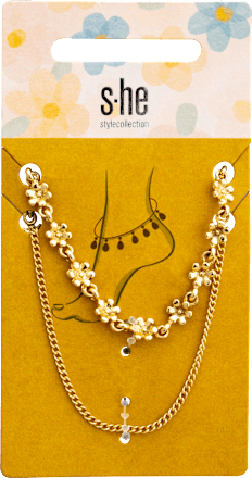 Fußkette-Set gold mit Blumen s-he stylecollection