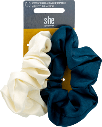 Srunchie-Set weiß und dunkelblau  s-he stylecollection