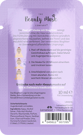 Peel-Off Maske mit Aktivkohle THE Beauty Mask COMPANY