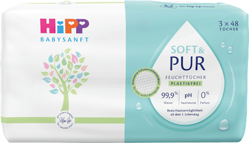 Feuchttücher Soft & Pur (3x48 St) HiPP Babysanft