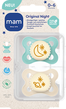 Schnuller Original Night mint 0-6 Monate mam