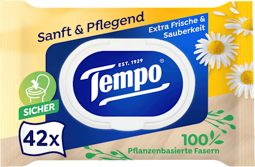 Feuchtes Toilettenpapier sanft & pflegend Kamille Tempo