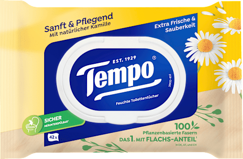 Feuchtes Toilettenpapier sanft & pflegend Kamille Tempo