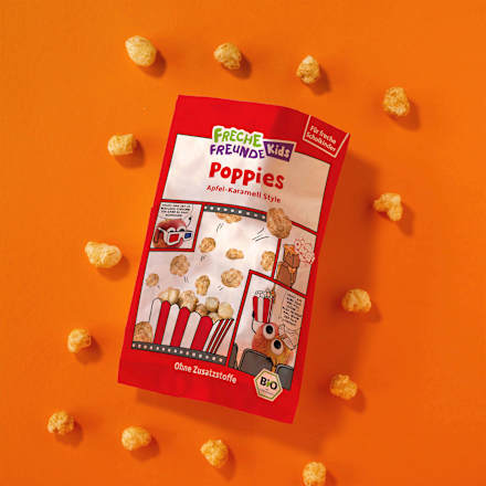 Kindersnack Poppies Apfel-Karamell Style Freche Freunde