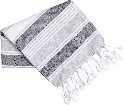 Hamam Tuch grau gestreift PURSET