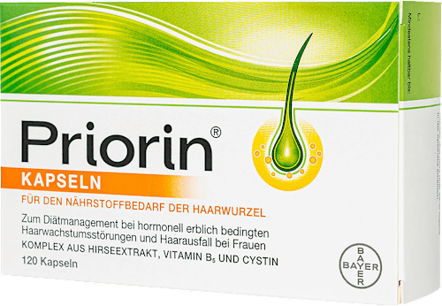 Kapseln für den Nährstoffbedarf der Haarwurzel Priorin
