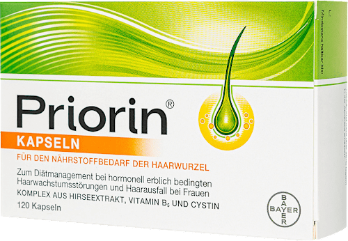 Kapseln für den Nährstoffbedarf der Haarwurzel Priorin