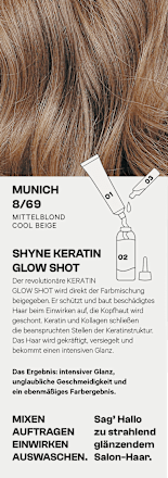 Haarfarbe 8/69 Munich Mittelblond Cool Beige SHYNE Professional