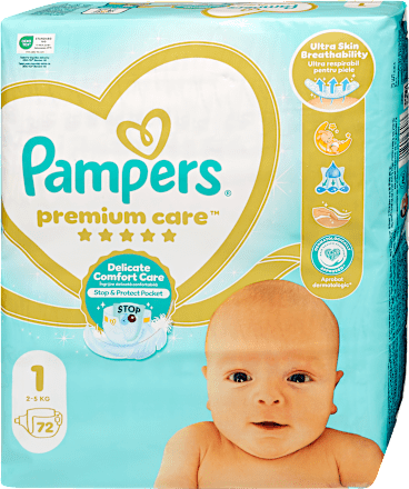 Pelenka újszülött, 1-es méret, 2-5 kg Pampers Premium Care