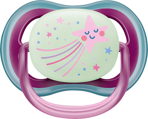 Schnuller ultra air Nighttime, rosa/grau , 6-18 Monate  PHILIPS AVENT