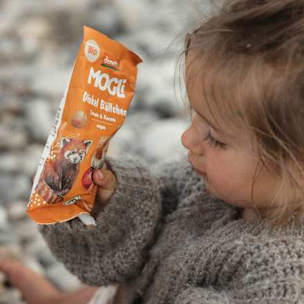 Kindersnack Dinkelbällchen Tomate und Karotte MOGLi