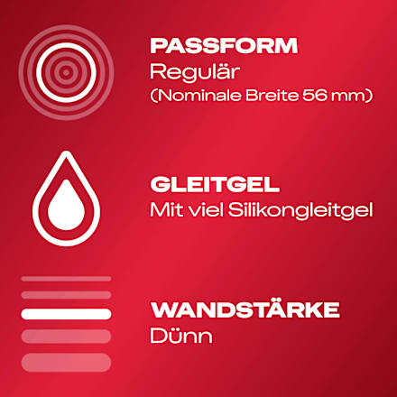Kondome Gefühlsecht Extra Feucht, Breite 56mm Durex