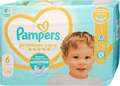 Pelenka, 6-os méret, 13-18kg Pampers Premium Care