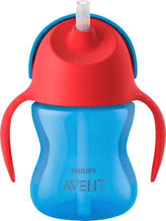 Trinkhalmbecher mit Griffen blau, 200 ml  PHILIPS AVENT