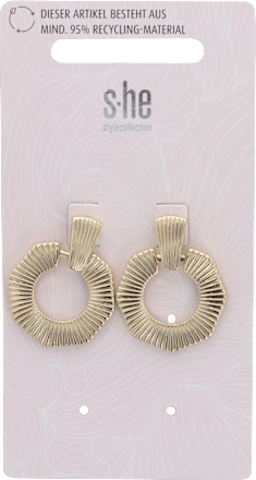 Creolen Ohrstecker gold mit Struktur  s-he stylecollection