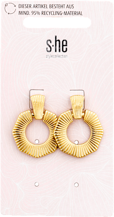 Creolen Ohrstecker gold mit Struktur  s-he stylecollection