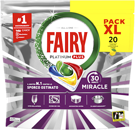 Caps per lavastoviglie Platinum Plus All in One Miracle FAIRY