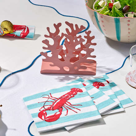 Serviettenhalter aus Metall "Koralle", peach (15x6,3x12,7 cm) BOLTZE