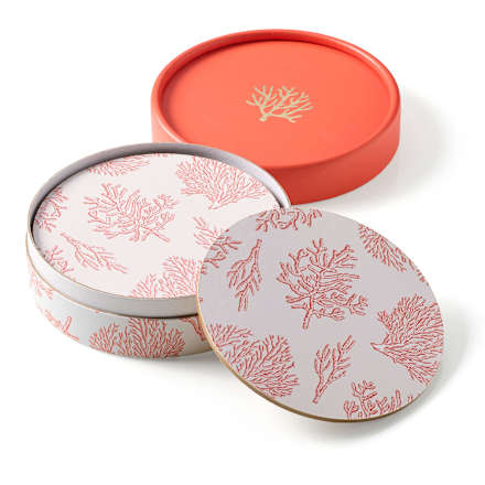 Glasuntersetzer aus Kork "Koralle" (10 cm) dm home