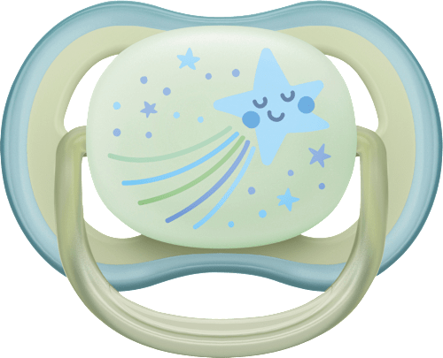 Schnuller ultra air Nighttime, grün/weiß,  0-6 Monate  PHILIPS AVENT