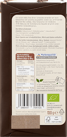 Crna čokolada - 70% kakao dmBio