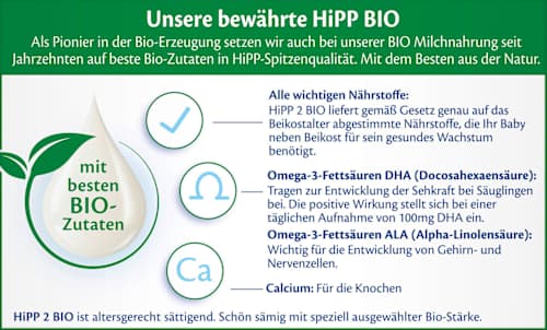 Folgemilch 2 nach dem 6. Monat HiPP