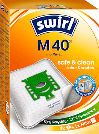 Staubsaugerbeutel M40 MicroPor Plus inkl. 1 Filter Swirl