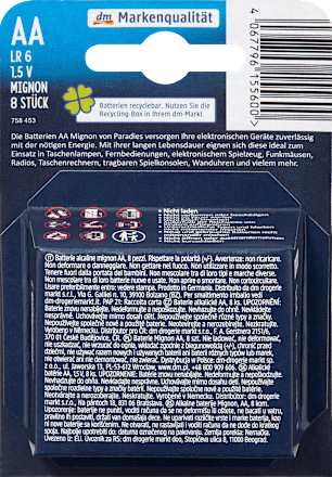 Batterie alcaline mignon AA Paradies