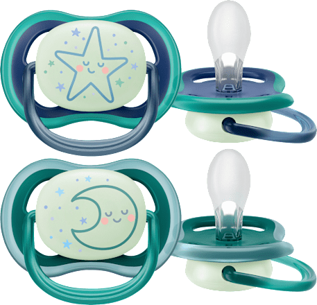 Schnuller ultra air Nighttime, grau/grün, 6-18 Monate  PHILIPS AVENT