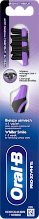 Szczoteczka do zębów z węglem Pro-3D White Charcoal, średnia Oral-B