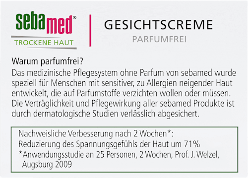 Gesichtscreme trockene Haut Urea Akut parfumfrei sebamed