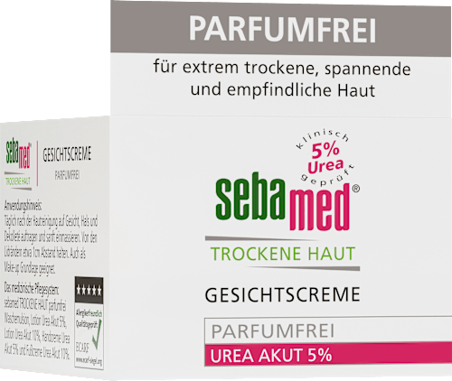 Gesichtscreme trockene Haut Urea Akut parfumfrei sebamed