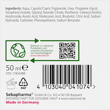 Gesichtscreme trockene Haut Urea Akut parfumfrei sebamed