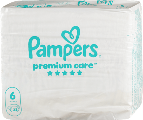 Plienky veľkosť 6 (13 - 18 kg) - mesačné balenie Pampers Premium Care
