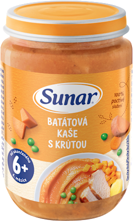 příkrm batátová kaše s krůtou 6m+ Sunar