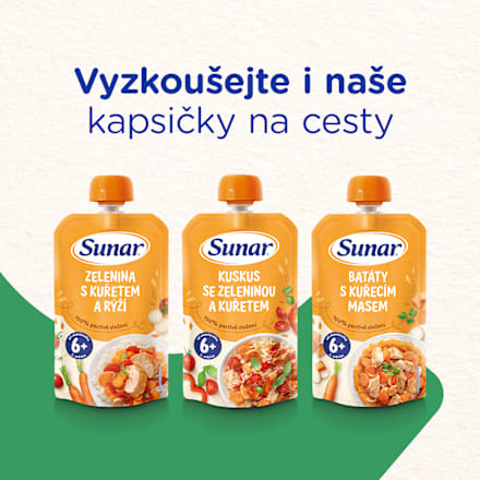 příkrm batátová kaše s krůtou 6m+ Sunar