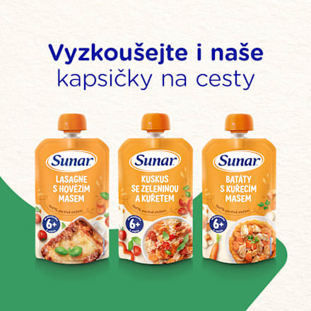 příkrm boloňské špagety s hovězím 8m+ Sunar