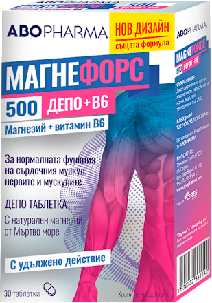 Таблетки магнезий + витамин B6  ABOPHARMA