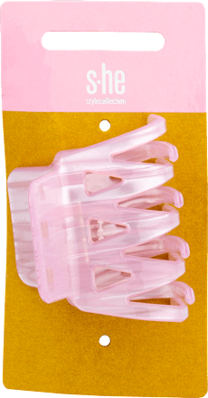 Haarklammer rosa transparent  s-he stylecollection
