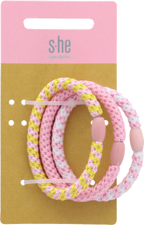 Haargummi-Set geflochten bunt s-he stylecollection