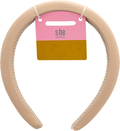 Haarreif gepolstert beige s-he stylecollection