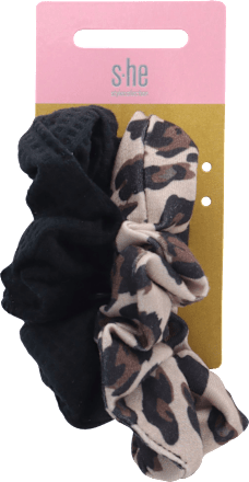 Scrunchie-Set schwarz leo s-he stylecollection
