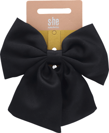 Patentspange Schleife schwarz s-he stylecollection