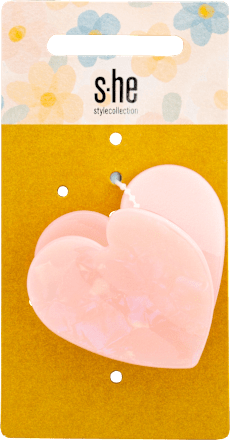 Haarklammer rosa Herzform s-he stylecollection