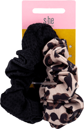 Scrunchie-Set schwarz leo s-he stylecollection