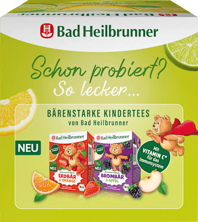 Früchtetee Heiße Zitrone mit Limette (15 Beutel) Bad Heilbrunner