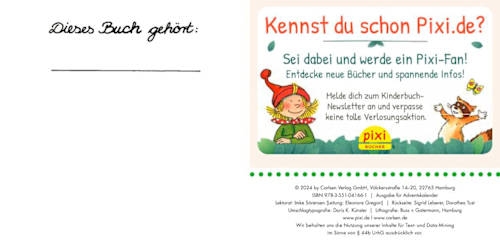 Adventskalender 2024 Pixi Carlsen