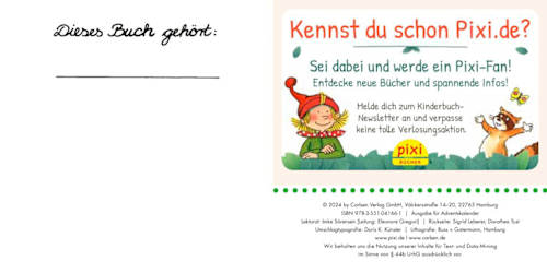 Adventskalender 2024 Pixi Carlsen